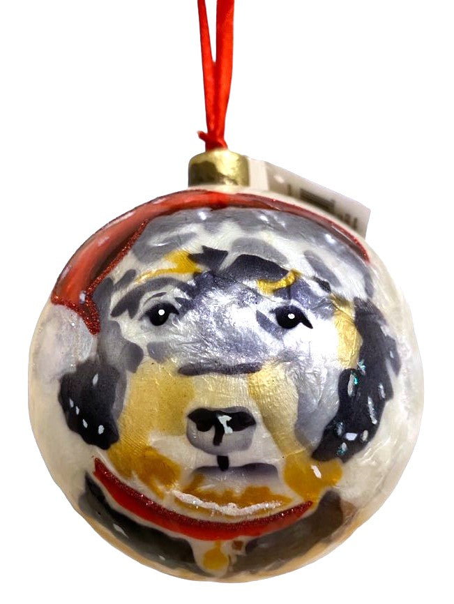 Trade-Cie Megan Grinder ROTTWEILER DOG Capiz Ball Christmas Ornament