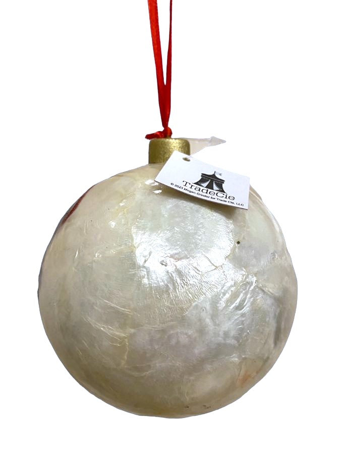 Trade-Cie Megan Grinder ROTTWEILER DOG Capiz Ball Christmas Ornament