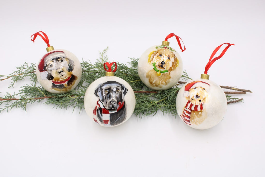 Trade-Cie Megan Grinder Black LABRADOR DOG Capiz Ball Christmas Ornament