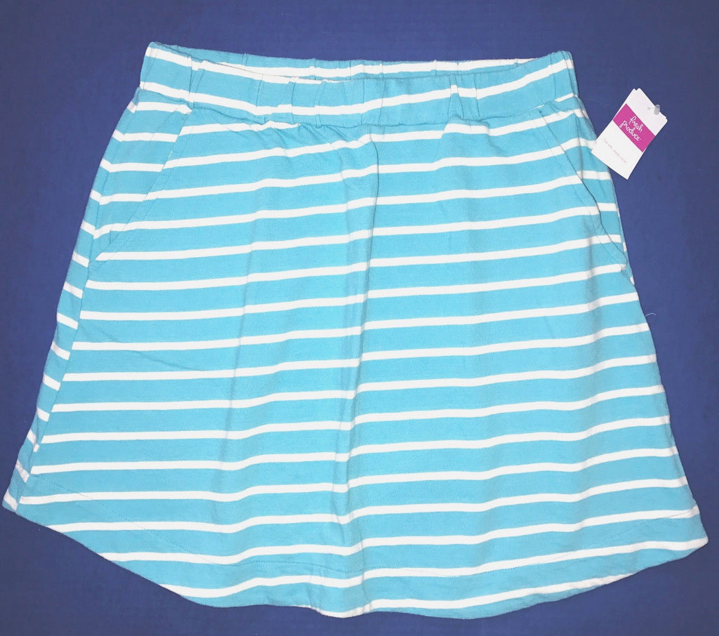 Fresh Produce Small Luna Blue Weekender Stripe Cotton Stretch Skirt S
