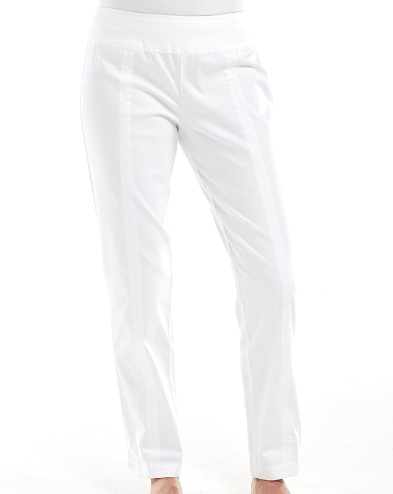 Extra Small White Stretch Sophia Ankle Pants XS