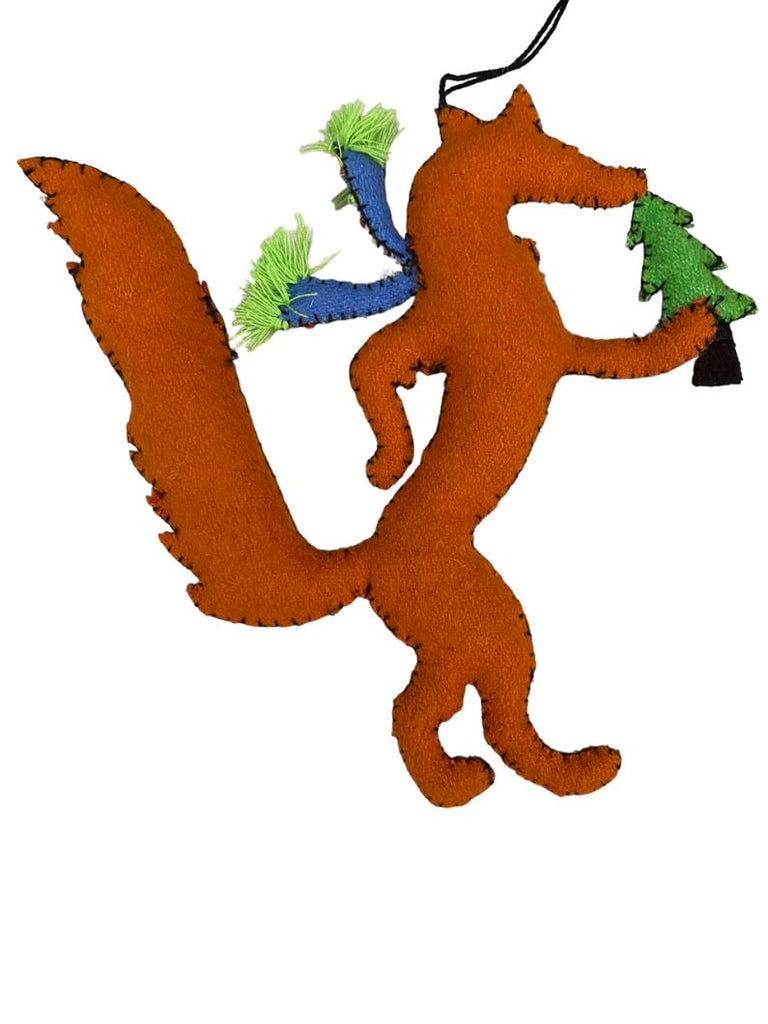 Stitch by Stitch Orange FOX Tree Scarf Handmade Fair Trade Christmas Ornament