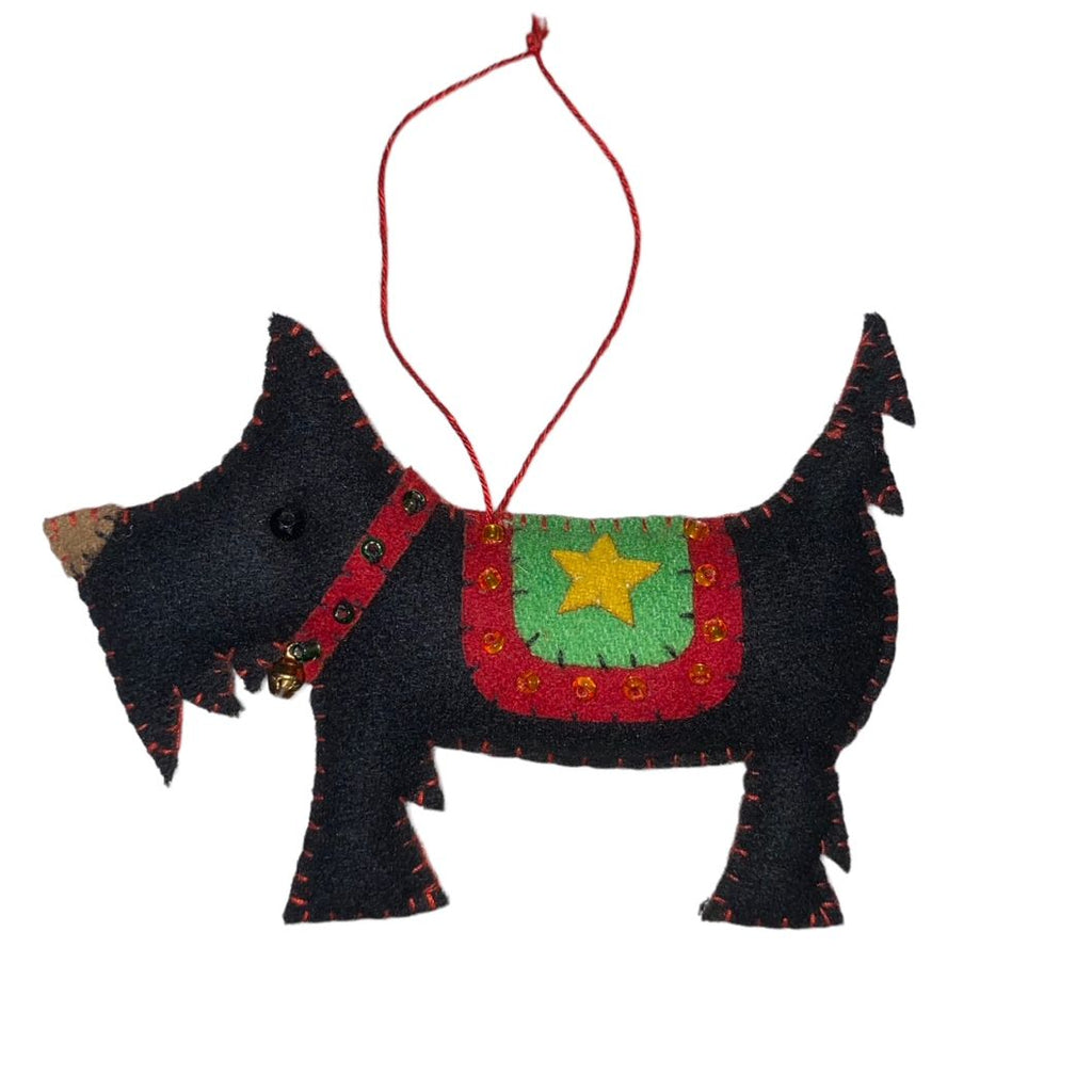Stitch by Stitch SCOTTIE DOG Fair Trade Handmade Beaded Christmas Ornament