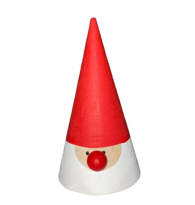 LARSSONS TRA Sweden SANTA CLAUS Wooden Christmas TOMTE 3.75" Cone Figure Doll